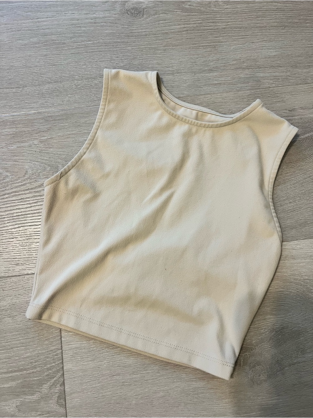 Women’s JOAH BROWN Sleeveless Crop Tank Top - Cream